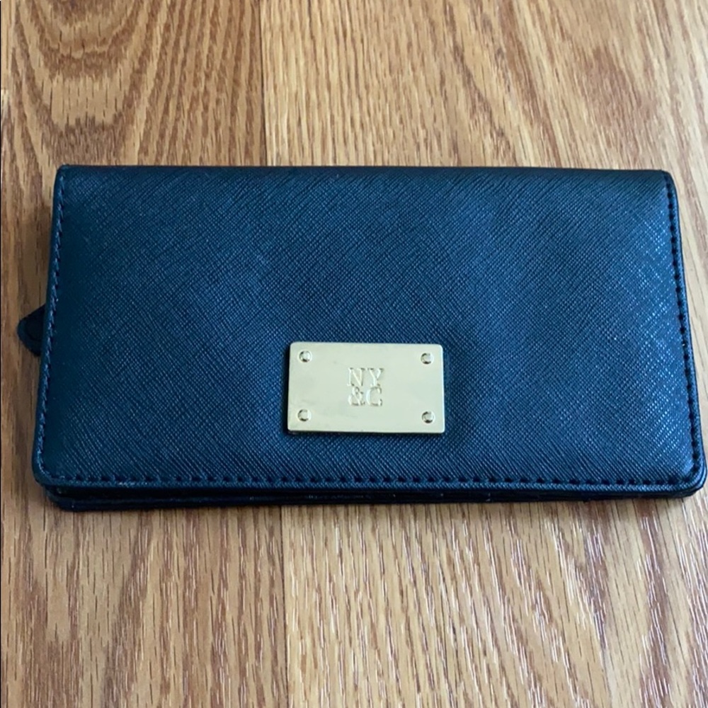 New York and Company Black Faux Leather Wallet